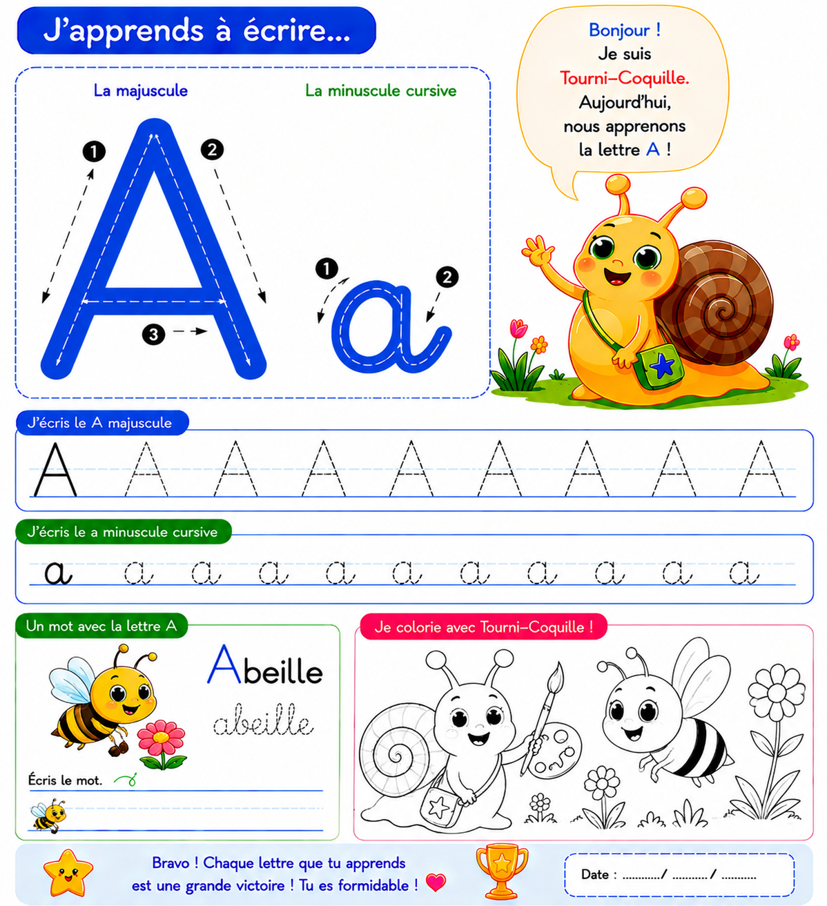 Mon premier cahier d'activité j 'apprends à écrire, je colorie et je découvre mes émotions!
